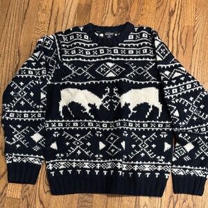 Polo Jeans Ralph Lauren Mens Vintage Wool sweater with deers XL